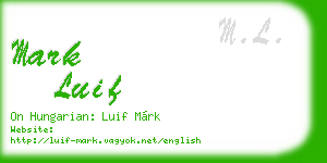 mark luif business card